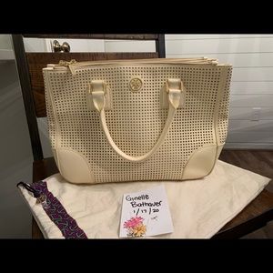 Tory Burch large perforated Robinson